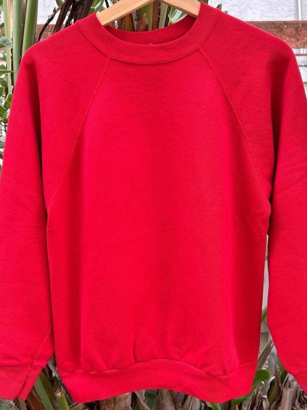 Vintage 1980s Tultex Better Basics Red Blank Sweatshirt Made in USA M 18.5x23.5